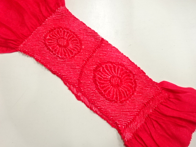 正絹　絞り　帯揚げ